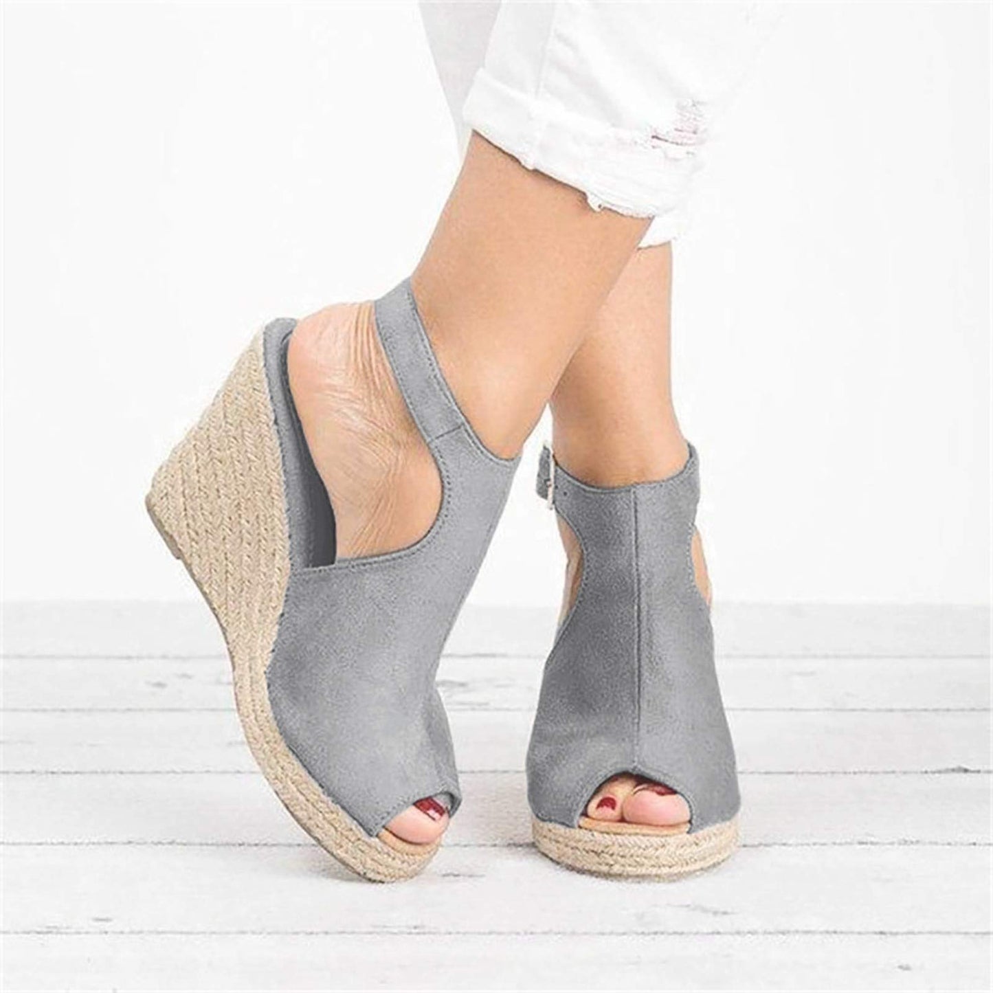 Sandalia Esparto Gris