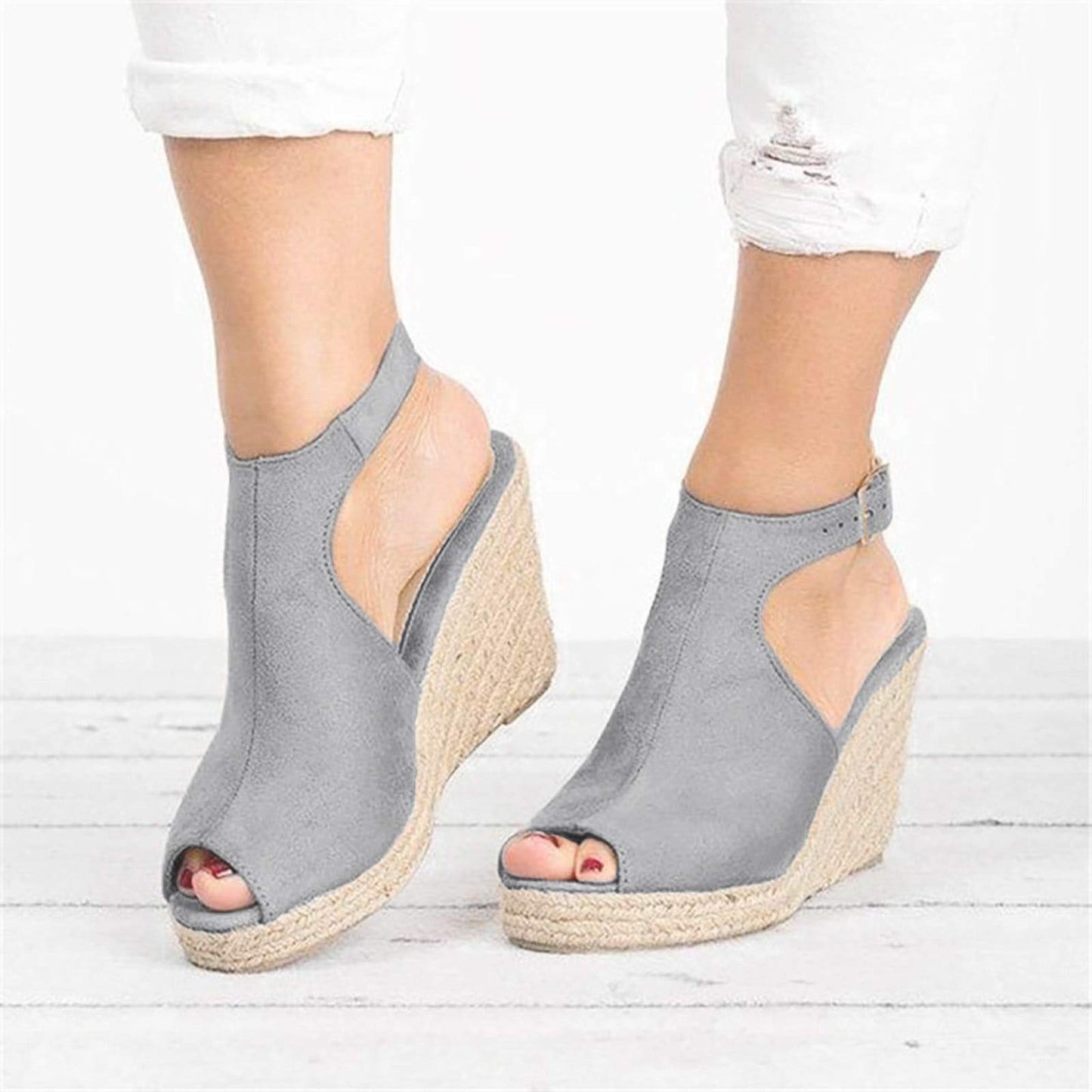Sandalia Esparto Gris