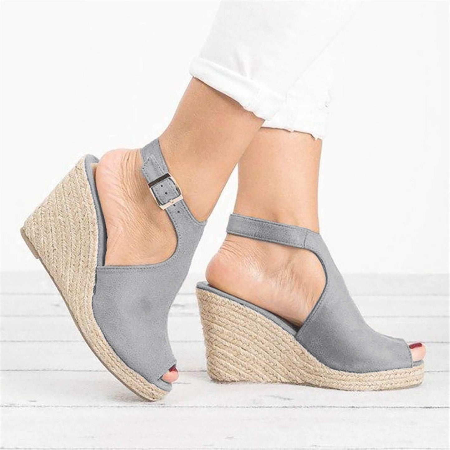 Sandalia Esparto Gris