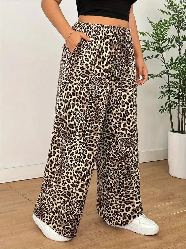 ALICE- Pantalón leopardo fluído, invierno, otoño, primavera, verano