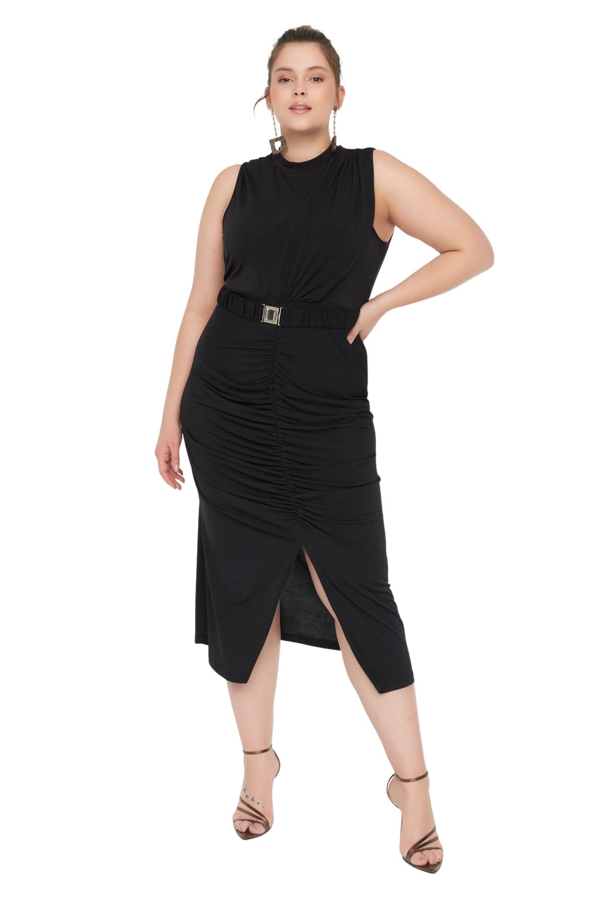 Trendyol Vestido entallado talla grande