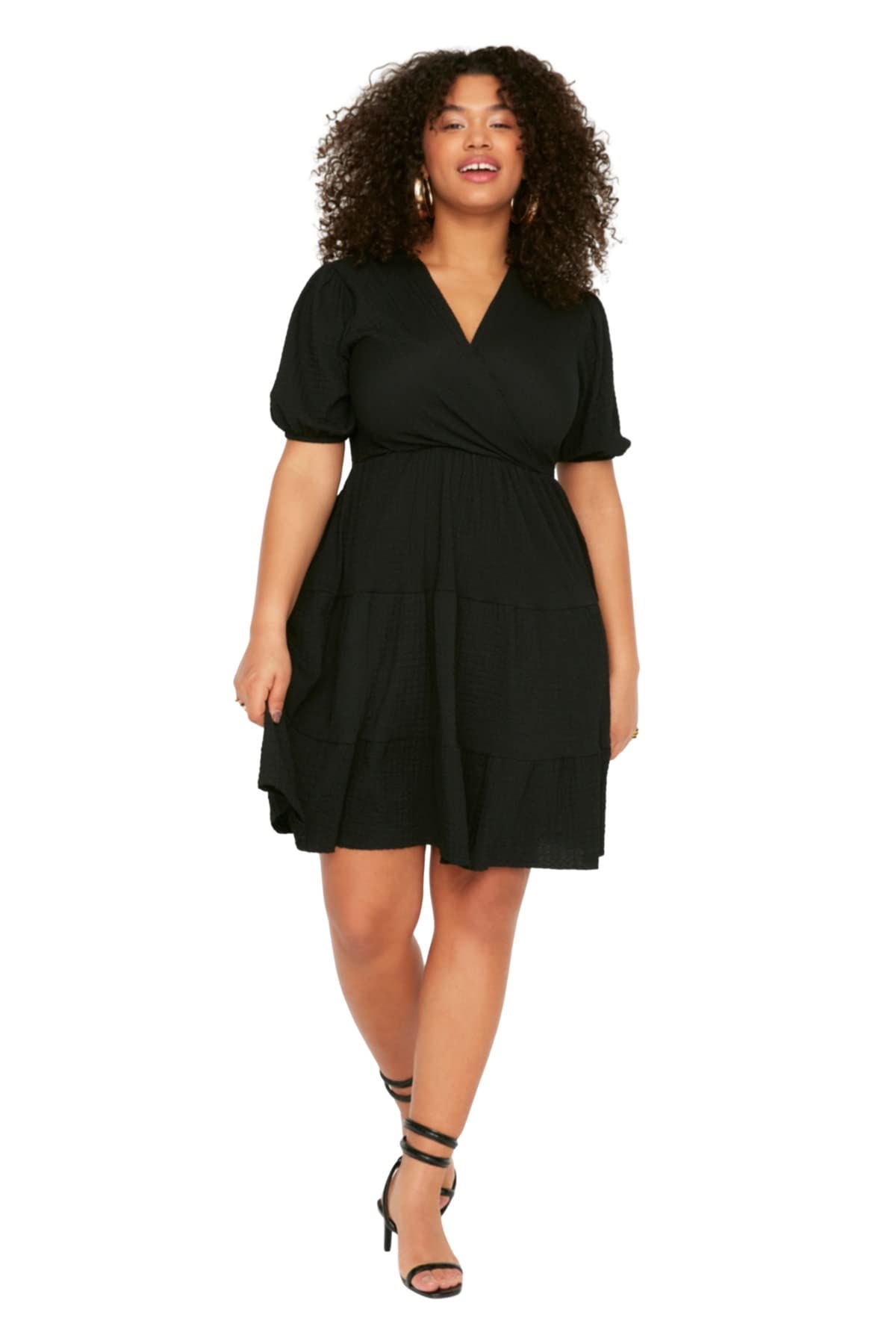 Vestido corto escote cruzado