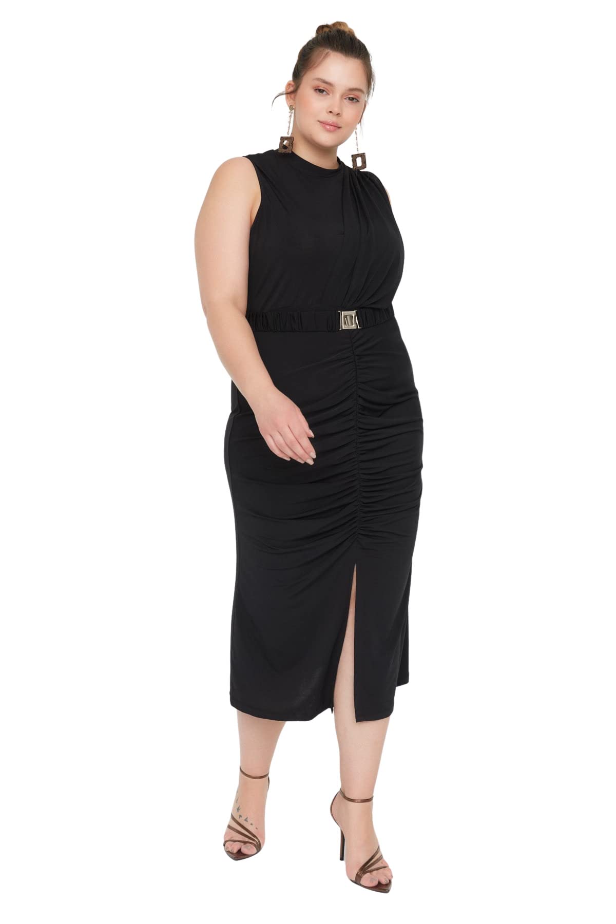 Trendyol Vestido entallado talla grande