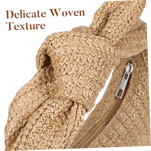 Bow Design Straw Handbag for Women