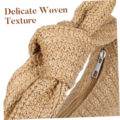 Bow Design Straw Handbag for Women