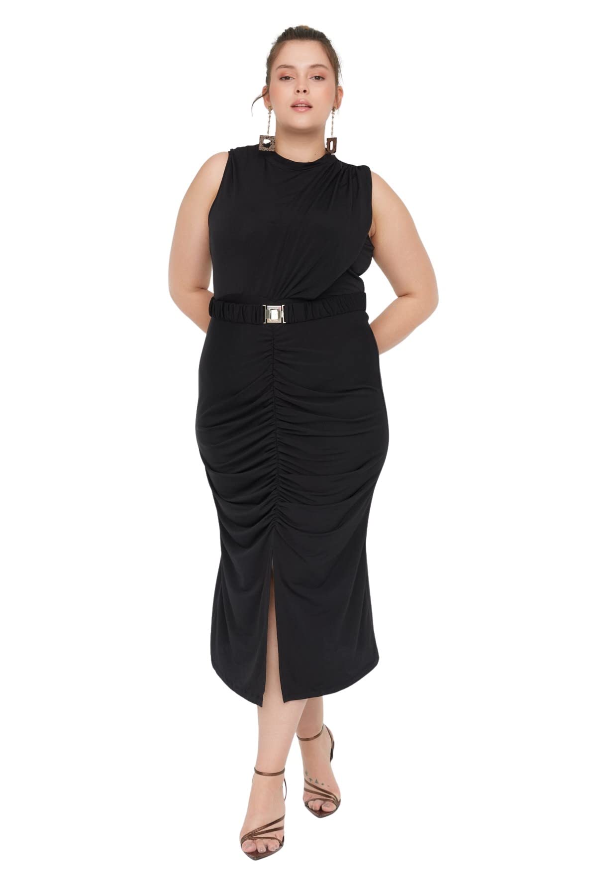 Trendyol Vestido entallado talla grande