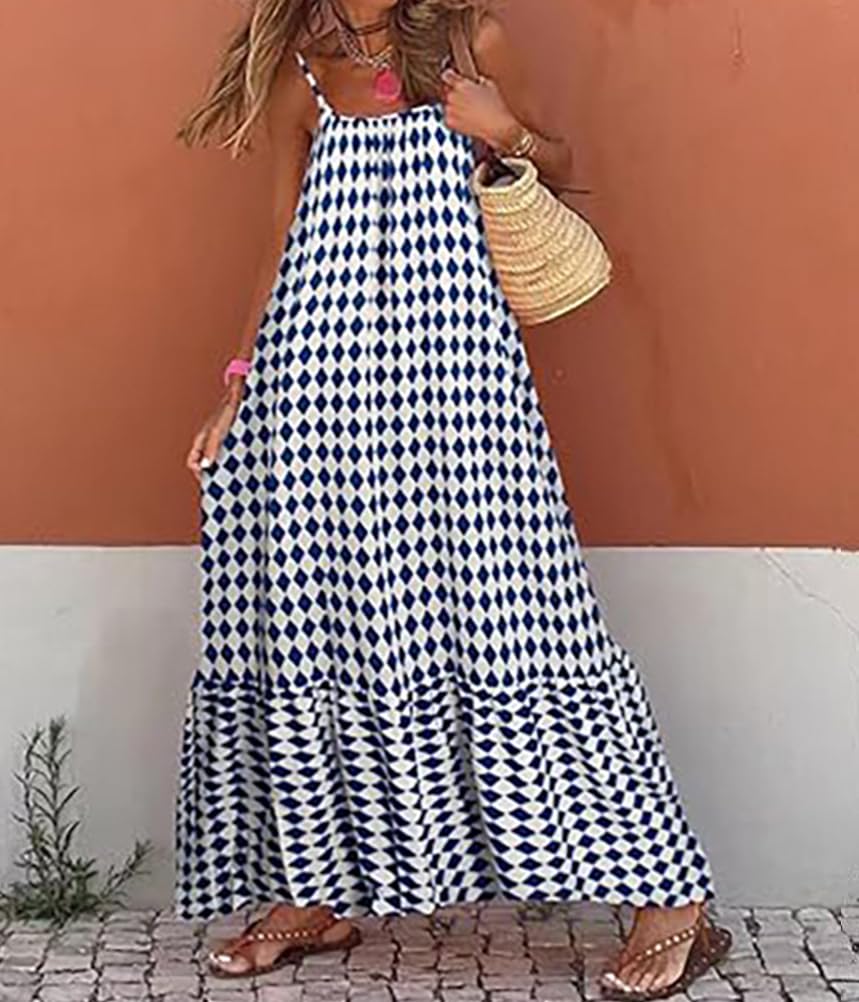 Vestido  Casual Largo Playa  sin Manga