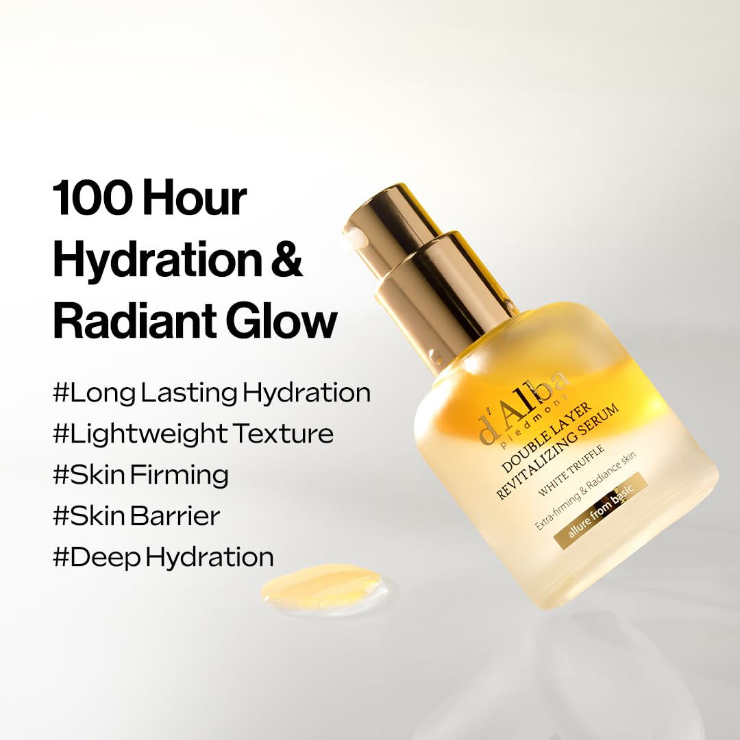 Sérum revitalizante de doble capa de trufa blanca italiana, sérum hidratante de 100 horas