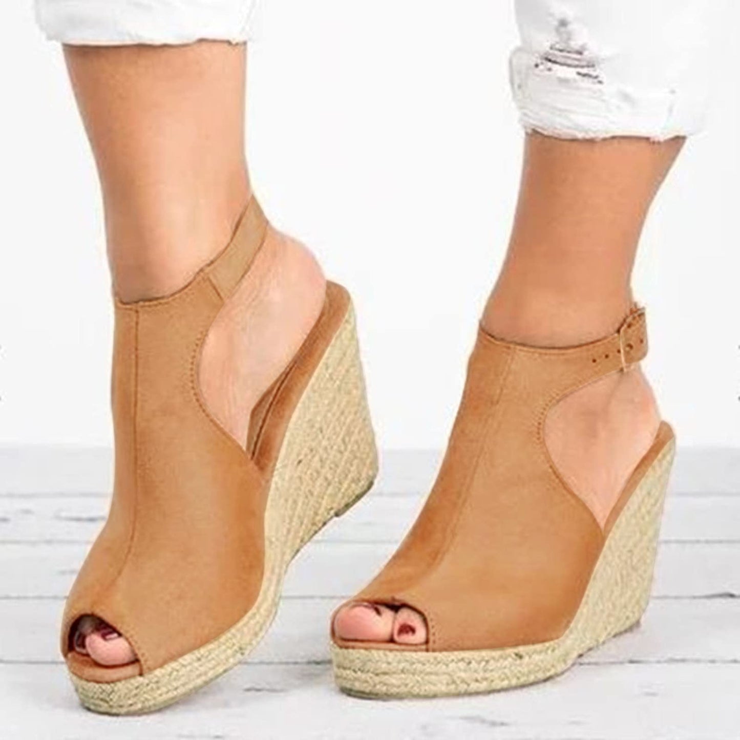 Sandalia esparto camel
