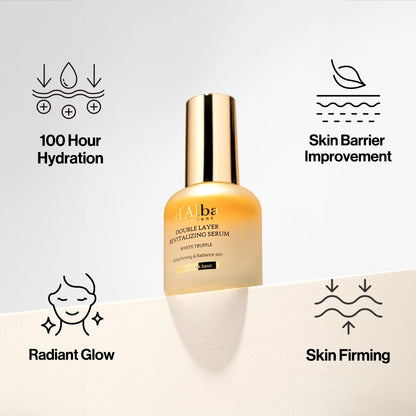 Sérum revitalizante de doble capa de trufa blanca italiana, sérum hidratante de 100 horas
