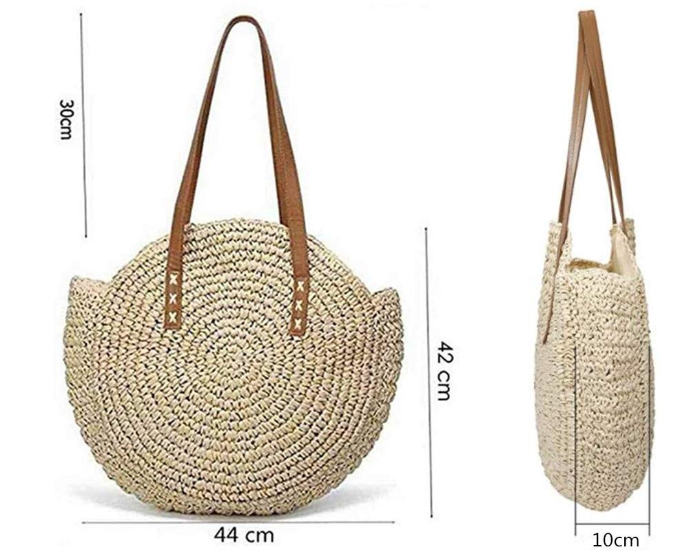 Bolso de Hombro Redondo Tejido a Mano