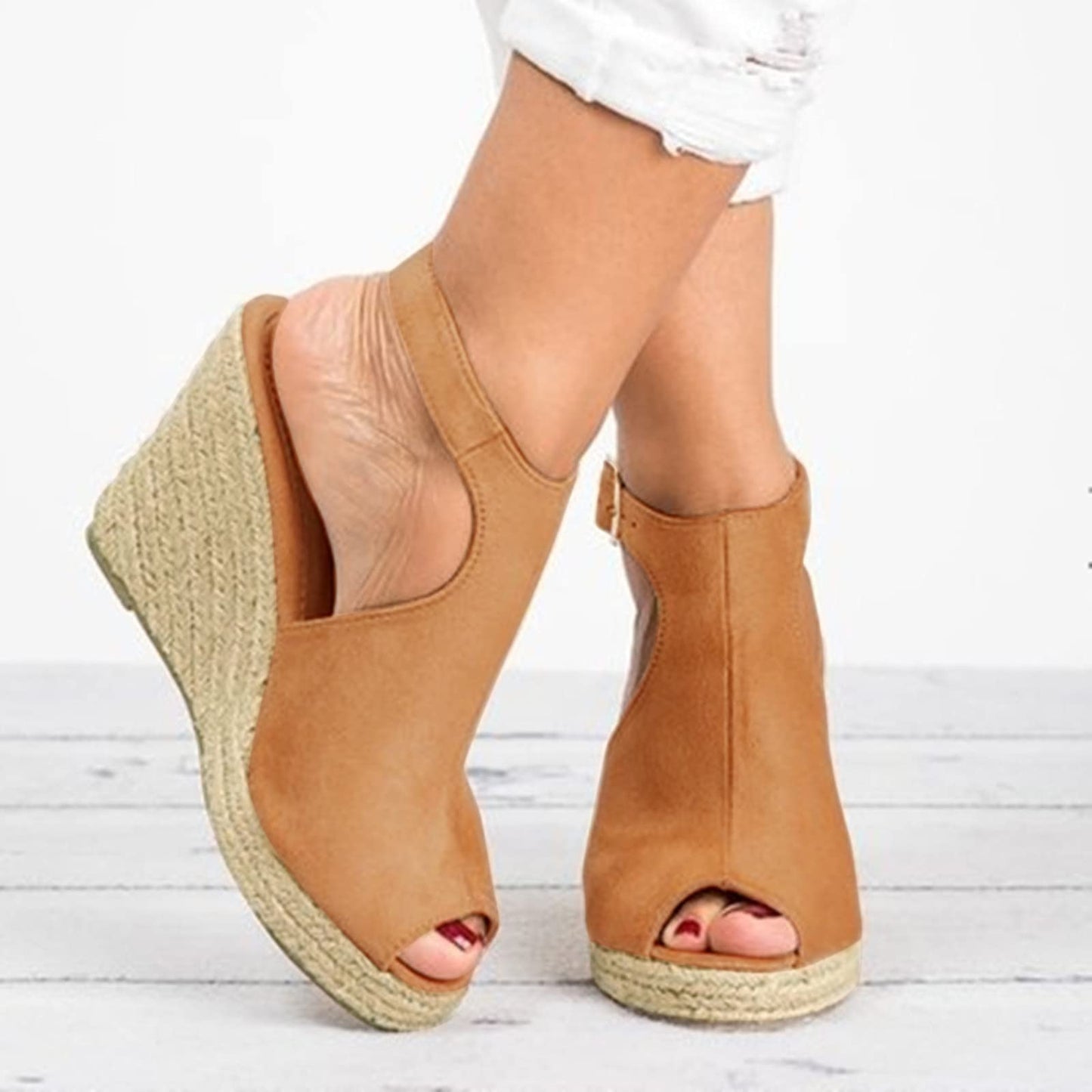 Sandalia esparto camel