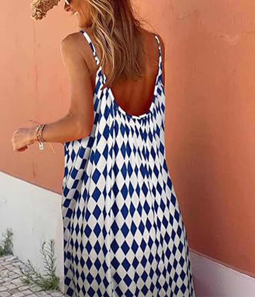 Vestido  Casual Largo Playa  sin Manga