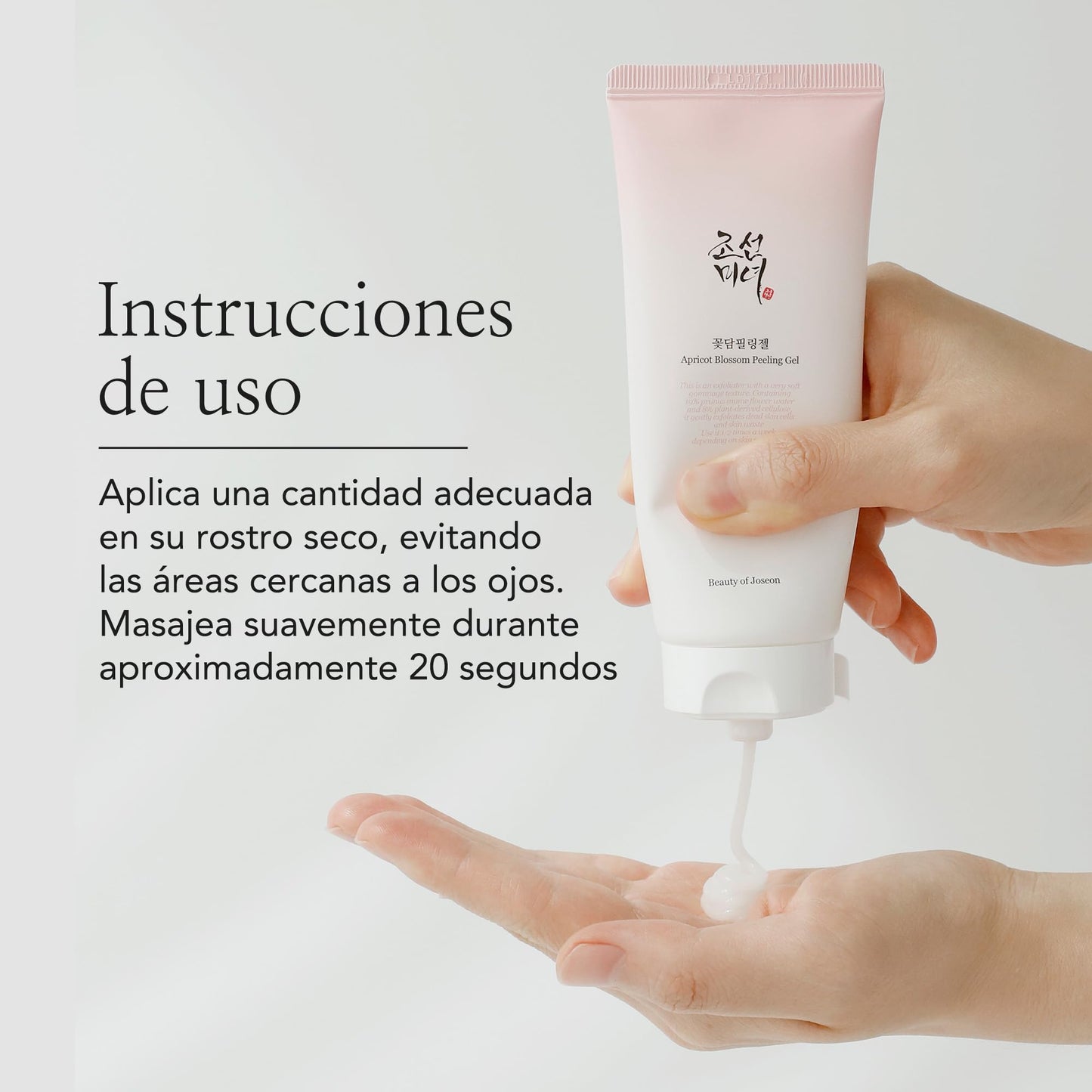 Gel exfoliante coreano de flor de albaricon