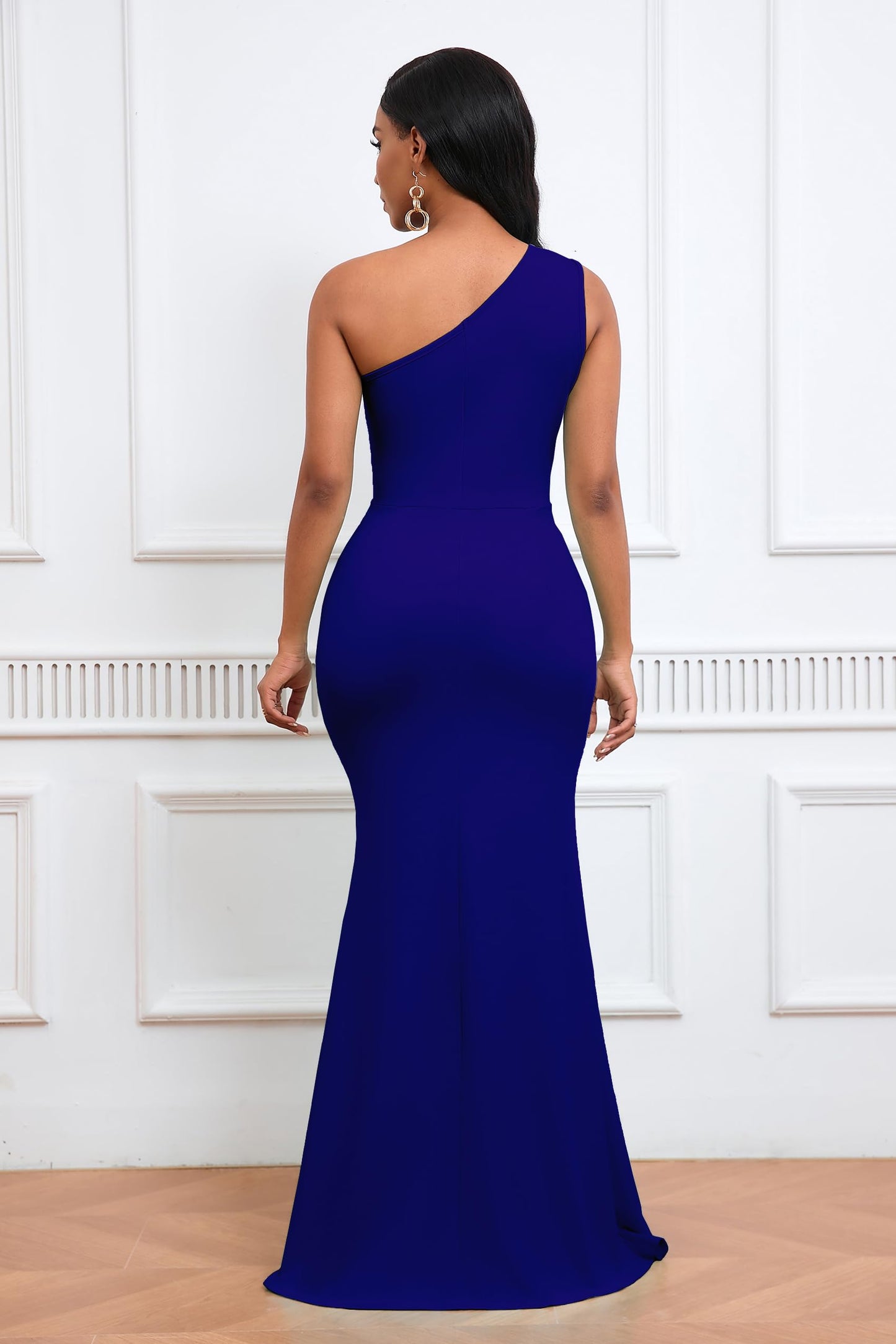 Vestido entallado sin mangas con cuello oblicuo,Talla regular