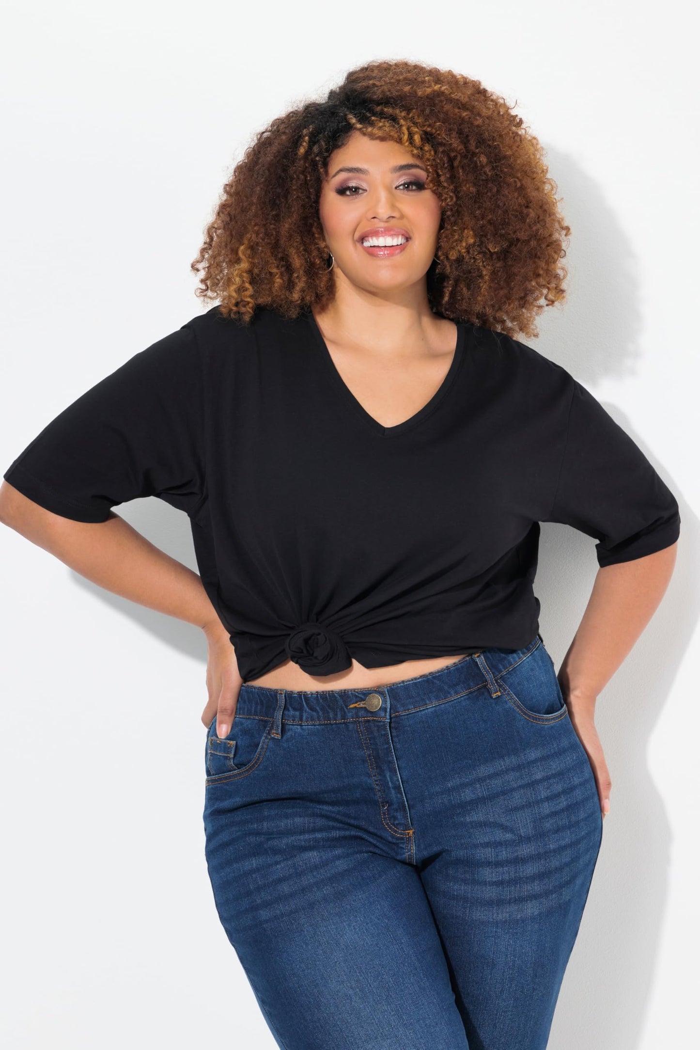 Camiseta negra Ulla Popken