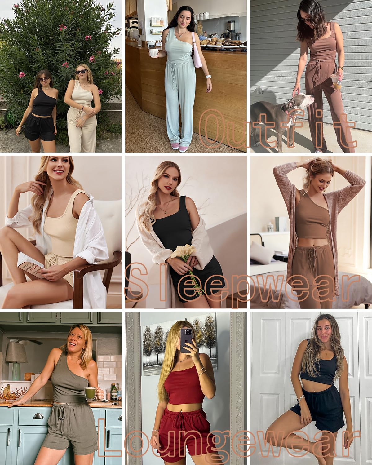 Womens 4 Piece Lounge Sets