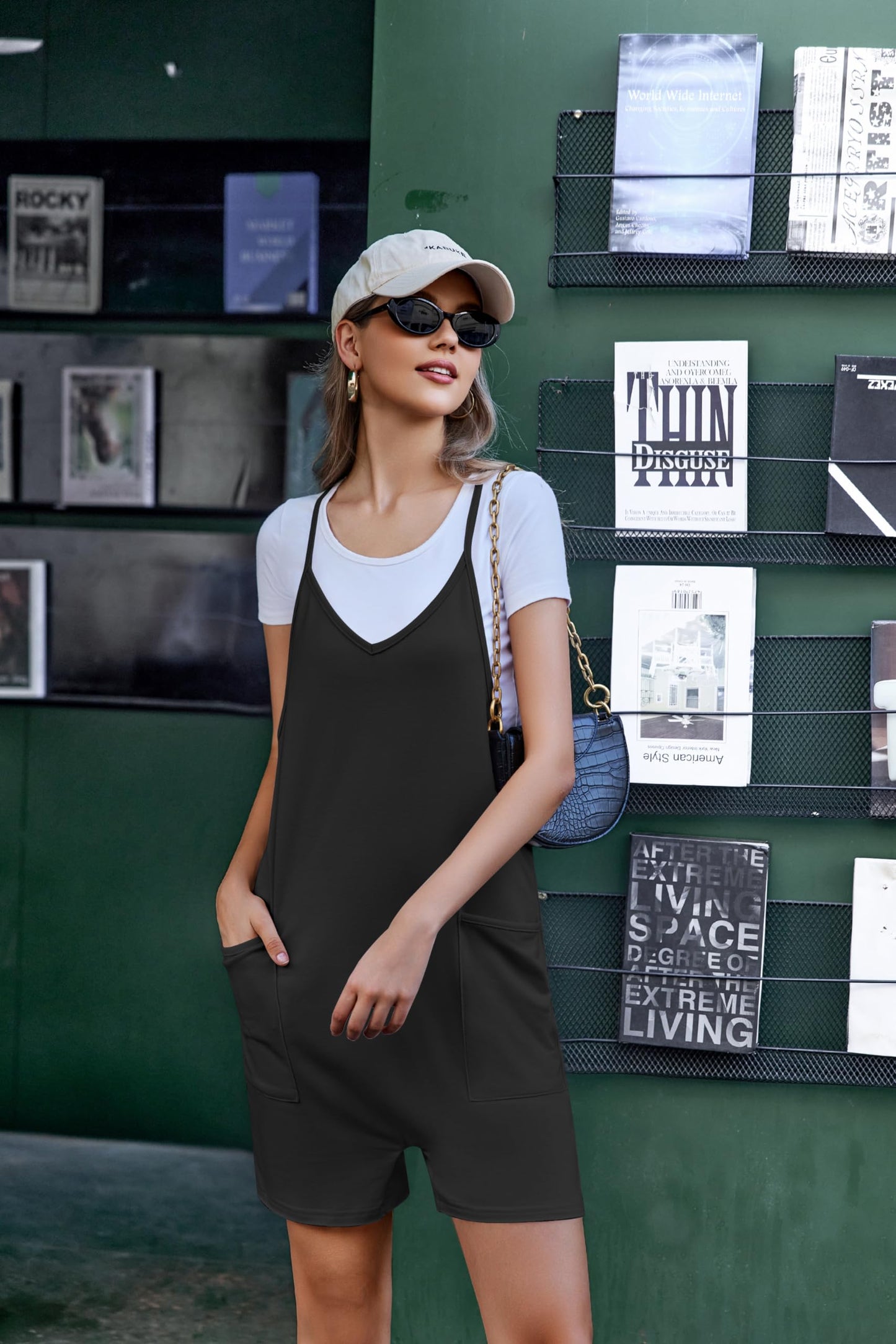 Womens Summer Casual Sleeveless Rompers Loose