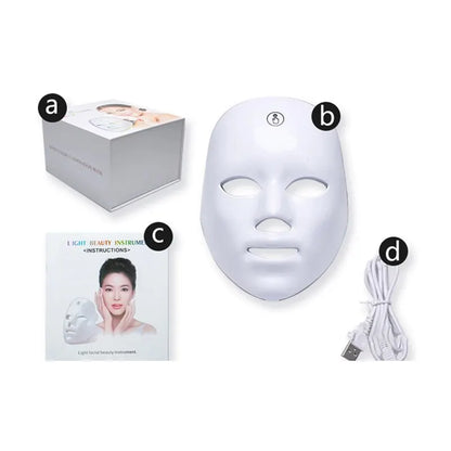 Mascara facial LED terápia fotones, Cuídate!